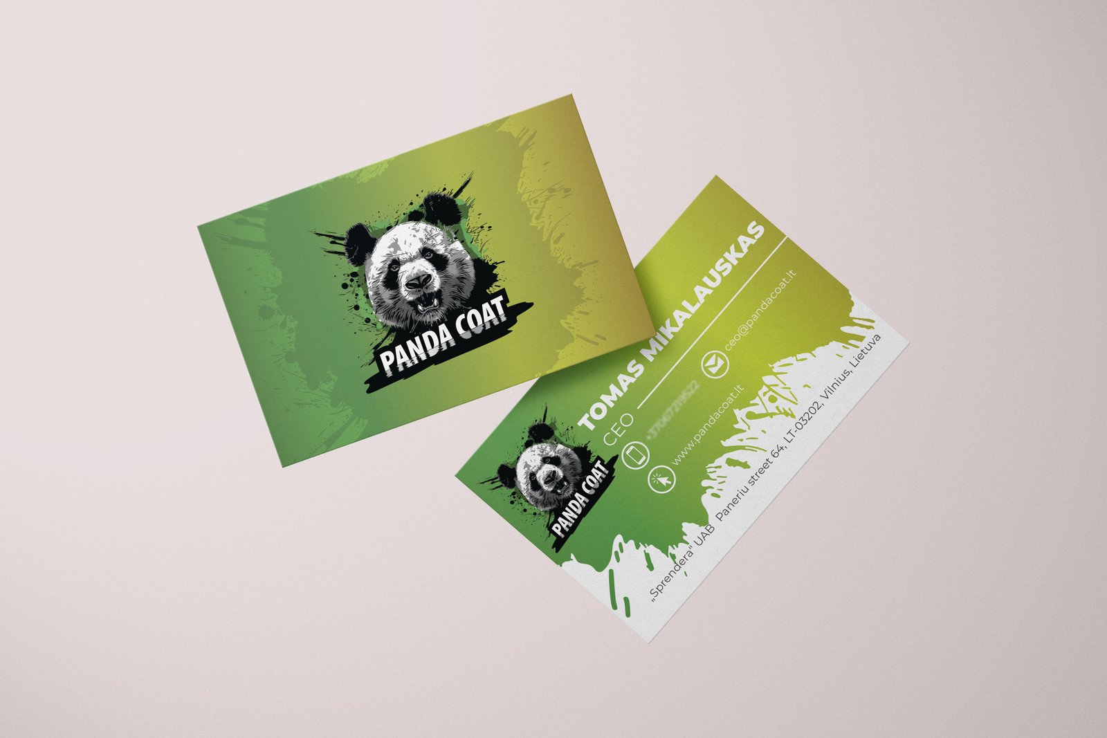 Panda vizitinių kortelių komplektas